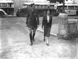 From The Times, Monday, 4th September, 1939:  MR. ANTHONY WILLS and MISS LESLIE MELVILLE. 'Owing to the international situation, the marriage took place quietly on Saturday in St. Andrews Cathedral, Inverness, of the Hon. Frederick Anthony Hamilton Wills, eldest son of Lord and Lady Dulverton, and Miss Judith Betty Leslie Melville, eldest daughter of the Hon. Ian and Mrs. Leslie Melville. The Bishop of Moray, Ross and Caithness (Primus of the Scottish Episcopal Church) officiated, assisted by the Very Rev. A. A. D. Mackenzie, Provost of Inverness Cathedral. The bride, who was given away by her father, wore a brown two-piece suit. There were no bridesmaids. The Hon. E. R. H. Wills (brother of the bridegroom) was best man. A reception was afterwards held in the Station Hotel by the Hon. Mrs. Leslie Melville.'  The marriage ended in divorce in 1961. Anthony Wills, the 2nd Baron Dulverton b.1915-d.1992. Judith Betty Leslie-Melville b.1916.                  