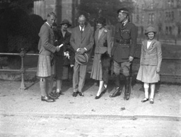 From The Times, Monday, 4th September, 1939:  MR. ANTHONY WILLS and MISS LESLIE MELVILLE. 'Owing to the international situation, the marriage took place quietly on Saturday in St. Andrews Cathedral, Inverness, of the Hon. Frederick Anthony Hamilton Wills, eldest son of Lord and Lady Dulverton, and Miss Judith Betty Leslie Melville, eldest daughter of the Hon. Ian and Mrs. Leslie Melville. The Bishop of Moray, Ross and Caithness (Primus of the Scottish Episcopal Church) officiated, assisted by the Very Rev. A. A. D. Mackenzie, Provost of Inverness Cathedral. The bride, who was given away by her father, wore a brown two-piece suit. There were no bridesmaids. The Hon. E. R. H. Wills (brother of the bridegroom) was best man. A reception was afterwards held in the Station Hotel by the Hon. Mrs. Leslie Melville.'  The marriage ended in divorce in 1961. Anthony Wills, the 2nd Baron Dulverton b.1915-d.1992. Judith Betty Leslie-Melville b.1916.                  