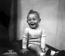 Baby Webster. Damaged plate.