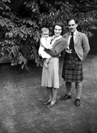 Family in garden in Culduthel Road. #