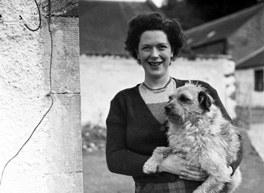 Miss Lorna MacLeod, aged 27 when this photograph was taken (1948), had been engaged for three weeks to George Fielden MacLeod, who was in the middle of his project to restore Iona Cathedral. She went on to become Lady MacLeod. The journalist Maxwell MacLeod is her son.