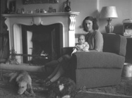 Baby on sofa, inscription 'Aldourie.' (Aldourie was the home of the Fraser-Tytler family). #