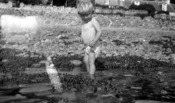 George Maclennan (1920-2001) on the beach at North Kessock c1924. He was a nephew of the famous photographer Andrew Paterson (1877-1948). #