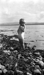 George Maclennan (1920-2001) on the beach at North Kessock c1924. He was a nephew of the famous photographer Andrew Paterson (1877-1948). #