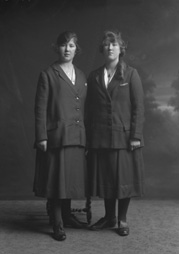 Miss Edina 'Dina' Fraser (right), and friend or sister, Glenmoriston House, Ness Bank, Inverness.      