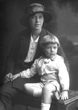 Miss Constance Paterson (1902-1975) with her younger MacLennan cousin William (1918-1981). Her uncle William MacLennan (1881-1948) emigrated to Virginia, USA in 1904. Constance was the daughter of famous photographer Andrew Paterson (1877-1948).  