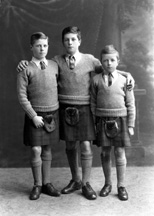 Somerville boys in kilts, Invergordon. 