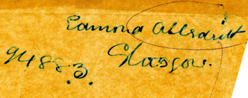 Edmond (indecipherable), Glasgow. If you can decipher the handwritten surname please contact the SHPA. # ~