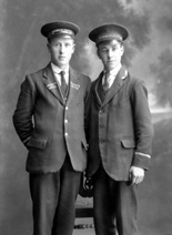 Alick MacAskill, (left) Neish's Hotel, Inverness. Neish's Hotel (previously the Albert Hotel), was at 66 Eastgate, Inverness. The man on the right is wearing the uniform of the Commercial Hotel, which used to be next to the Old Town House on the corner of Castle Street and High Street (now McDonalds). Boswell and Johnson stayed in the Commercial Hotel in September 1773.     