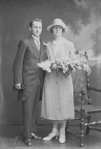 Gardener, bridal couple portrait.