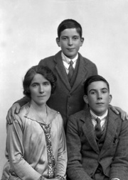 Ross, mother and two young sons.