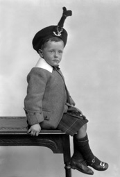 Young boy in Scottish dress.#   