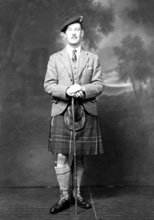 Lt C.A.R MacRae, Seaforth Highlanders, Salamanca Barracks, Aldershot, June 1927. MacRae was mentioned in the Ross-shire Journal of 31st July 1942: 'Major C.A.R Macrae, The Seaforth Highlanders (attached Camerons), who has been reported missing in Libya, June 1942, is a well known officer of the County Regiment, who, before the war, was on a tour of duty at Fort George. His wife, Mrs Macrae, at Joymount Court, Carrickfergus, County Antrim, will be grateful for any information that may be contained in personal letters to people in the North.' An appended handwritten note states: '19th June, 1944 - Reported safe in Switzerland.' Information sourced from http://www.rossandcromartyheritage.org 