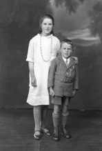Mrs Ritchie, The Highland Orphanage. Brother and sister are Margaret Fraser (b1915) and David Fraser (b1917). 