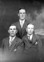Male portrait trio, possibly brothers. #