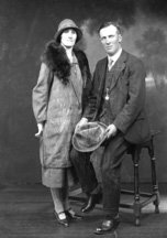 Couple portrait. Damaged plate. #