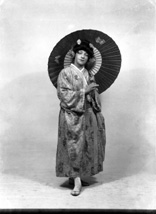 November 1927 production of 'The Geisha,' the story of a Japanese tea-house performed by the Northern Amateur Operatic Society. In the advert it was noted that prices would be increased for this attraction due to the lavish expense of the production (over ?200), in aid of the Queen Victoria Jubilee Institute for Nurses. #