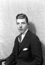 Young man portrait, Dec 1927. # 