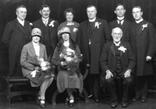 Church group, with Rev. John MacLeod at left. #