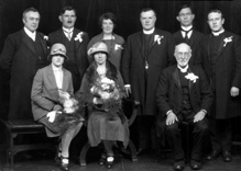 Church group, with Rev. John MacLeod at left. #