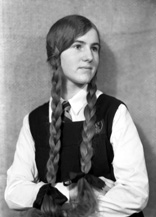 Girl in school uniform. # 