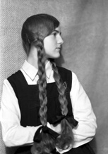 Girl in school uniform. # 