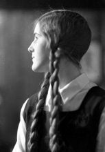 Girl in school uniform. # 
