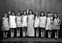 Children in costume, possibly for a theatrical event. #
