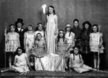 Children in costume, possibly for a theatrical event. #