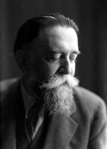 Dr Gordon Bottomley, poet and playwright born on 20th February 1874 at Eboracum Street, Keighley, Yorkshire. His favoured genre was verse drama with themes taken from Celtic and northern legend, including 'Tolmie Castle.' President of the Scottish Community Drama Association (1934 - 1948) and Vice President of the British Drama League. Bottomley died at Martinscote, Oare Wilcot, near Marlborough, Wiltshire, on 25th August 1948. (There is an image of a young boy under the same reference number, but no name is indicated).