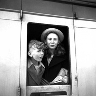 Patricia and Lawrence Mayhew at Inverness Station.  