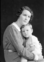 Mrs Sinclair and child, Cromarty.