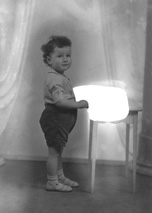 Mrs Capaldi Jan 1938. This image was to be super-imposed onto photograph 31608a, with the child's hand resting on Mrs Capaldi's knee.