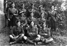 Mr Cameron. Believed to be a group of officers of 6th Battalion The Queen's Own Cameron Highlanders in late 1917, including two reinforcements from the London Scottish. 