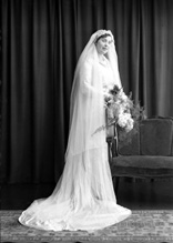 Mrs Chalmers bridal. Constance Paterson (1902-1975) married Francis James Chalmers (1881-1956) in 1936. She was the daughter of famous photographer Andrew Paterson (1877-1948).  