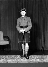 2nd Lt Lochore, Seaforth Highlanders. John Alexander Lochore was the son of Sir James Lochore and married Hazel Mary Brooke, daughter of Sir Robert Weston Brooke, 2nd Bt. and Margery Jean Geddes, on 21st February 1942. He gained the rank of Major in the service of the Seaforth Highlanders and was killed in action on 30th June 1944 at Normandy, France. 