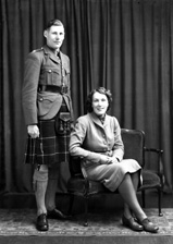 Lt. Ian Mackenzie and wife, Seaforth Highlanders.