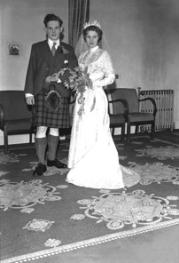 Lewis Owen Nairn - Sheila Margaret Third wedding, 5th February 1958, West Parish Church, Huntly Street.