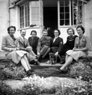 Crookall - Saunders wedding day, July or August 1941 at 7 Culduthel Gardens, Inverness. John Crookall, later a Pilot Officer based in Orkney, married Hilda Saunders at the home of her sister, Stella Paterson and her husband Hector, son of the famous photographer Andrew Paterson (1877-1948).  