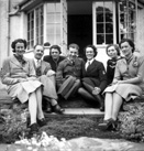 Crookall - Saunders wedding day, July or August 1941 at 7 Culduthel Gardens, Inverness. John Crookall, later a Pilot Officer based in Orkney, married Hilda Saunders at the home of her sister, Stella Paterson and her husband Hector, son of the famous photographer Andrew Paterson (1877-1948).  