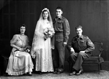 West, Avoch, Black Isle. The uniform patch denotes Canadian soldiers.