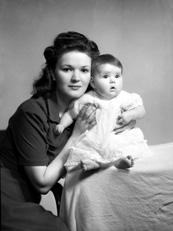 Wheeler, mother and baby, Island Bank Road, Inverness. 