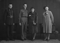 Liddell, bridal group, groom in army uniform, groomsman in NFS uniform. 