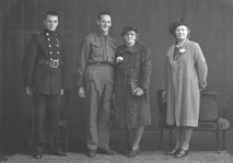 Liddell, bridal group, groom in army uniform, groomsman in NFS uniform. 