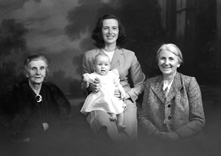 Mrs Irvine, Ness House, four generations. 