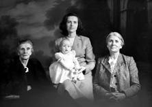 Mrs Irvine, Ness House, four generations. 