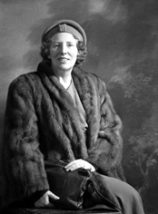 Mrs McGrigor-Phillips a.k.a Dorothy Una Ratcliffe (1887-1967). Yorkshire Poet. Born in Brighton of a Yorkshire father, Dorothy moved to Leeds upon her first marriage and began a writing career that lasted from the 1920s to the 1960s, publishing 40 books of poetry, memoirs, character sketches and plays and contributing many articles to the Dalesman and The Yorkshire Post. Her maiden name was Clough. Her first marriage to Charles Ratcliffe (nephew of Edward Allen Brotherton, Lord Brotherton of Wakefield, self-made chemical magnate) ended c.1930 although she retained Ratcliffe as a pen name her whole life. Her second husband was Noel McGrigor-Phillips who died c1942 and with whom she renovated Temple Sowerby Manor (now known as the National Trust property, Acorn Bank in Cumbria). She later married Alfred Charles Vowles in 1947, but refused to change her name, so Alfred changed his to Phillips. She was the youngest ever Lady Mayoress of Leeds (1913-14), officially partnering her widowed father in law. She was a philanthropist and patron of the arts and literature (being responsible for the origination and eventual endowment of the Brotherton collection of early printed books now in Leeds University library). She travelled extensively to Africa, Europe, Iceland and particularly to Greece, but the Second World War and Noel's deteriorating health curtailed foreign travel and directed her to the British Isles. Both with Noel and later with Alfred, a professional photographer from the West Country, she explored Scotland - often in a caravan - and after leaving Temple Sowerby eventually settled in Edinburgh (Anne Street) in the 1950s. She remained there with Alfred for the rest of their married life, and eventually moved to a flat overlooking the sea in North Berwick after Alfred died in the early 1960s. She died in 1967, age 80 with her first novel half-completed. A more complete biography and additional photographs available here:  http://www.artisan-harmony.com/durplusbutton.htm 