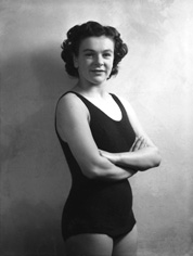 Miss Margaret Munro was the holder of several national swimming titles. She later emigrated to Australia. See also 38323a/b.