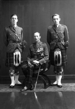 Brigadier Eneas Grant, born 1901, belonged to a family which served in the Seaforth Highlanders for four generations. He served in the regiment from 1920 to 1955, when he retired to his house and hill farm at Tomatin. Both his sons joined the Seaforth, the elder being killed in action in Korea in 1951. The supplement to the London Gazette of October 1945 announced 'The KING has been graciously pleased to approve the following awards in recognition of gallant and distinguished services in North-West Europe: Brigadier (acting) Eneas Henry George GRANT, D.S.O., M.C. (18829), The Seaforth Highlanders (Ross-shire Buffs, The Duke of Albany's) (Tomatin, Inverness).' An un-dated newspaper cutting from 1951 is filed with the negatives. It announces his being awarded a C.B.E. and states: 'Brigadier (Temporary) Eneas Henry George Grant, D.S.O, M.C., late Infantry. Brigadier Grant is the only surviving son of the late Col. H.G. Grant and of Mrs I. Grant, Balnespick, Tomatin, and his house is at Auchenfroe, Nairn. He was awarded the M.C. when serving with his regiment, The Seaforth Highlanders, in Palestine in 1936, and won the D.S.O. in 1944, gaining a Bar to it in 1945.' 