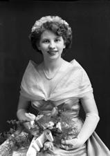 Miss M. Brown, bridesmaid to the Ralph wedding c.1954.